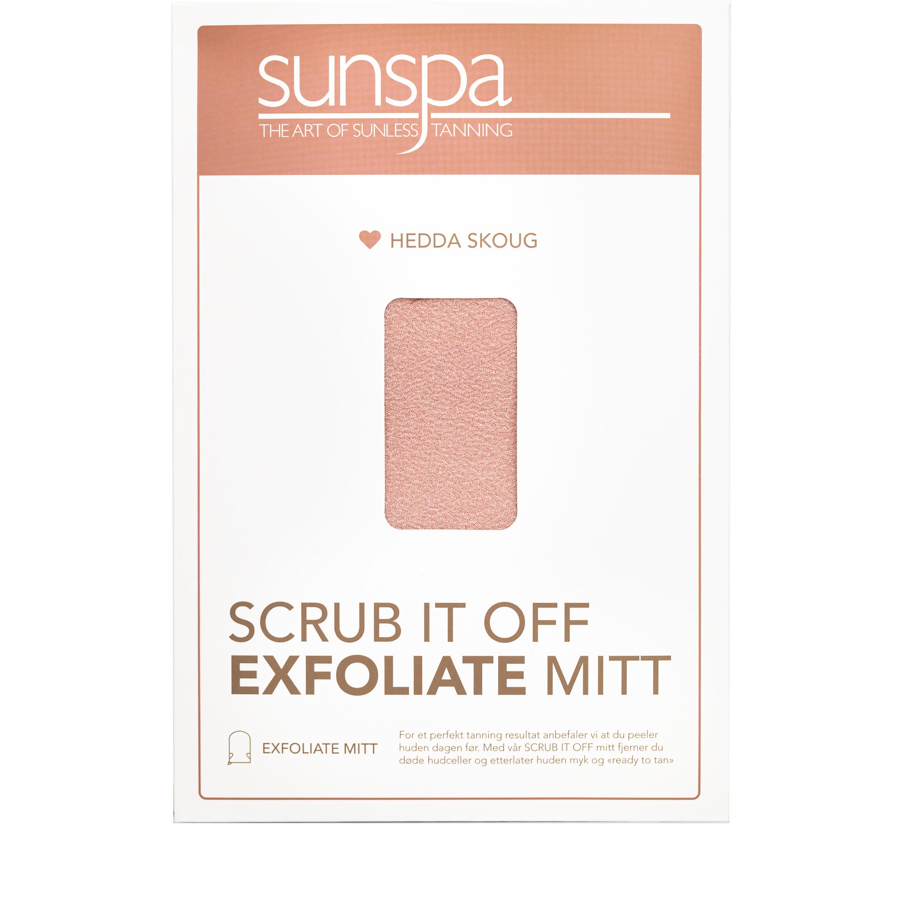 Sunspa Hedda Skoug X SunSpa Scrub It Off Exfoliate Mitt Rose (obrázok 3)