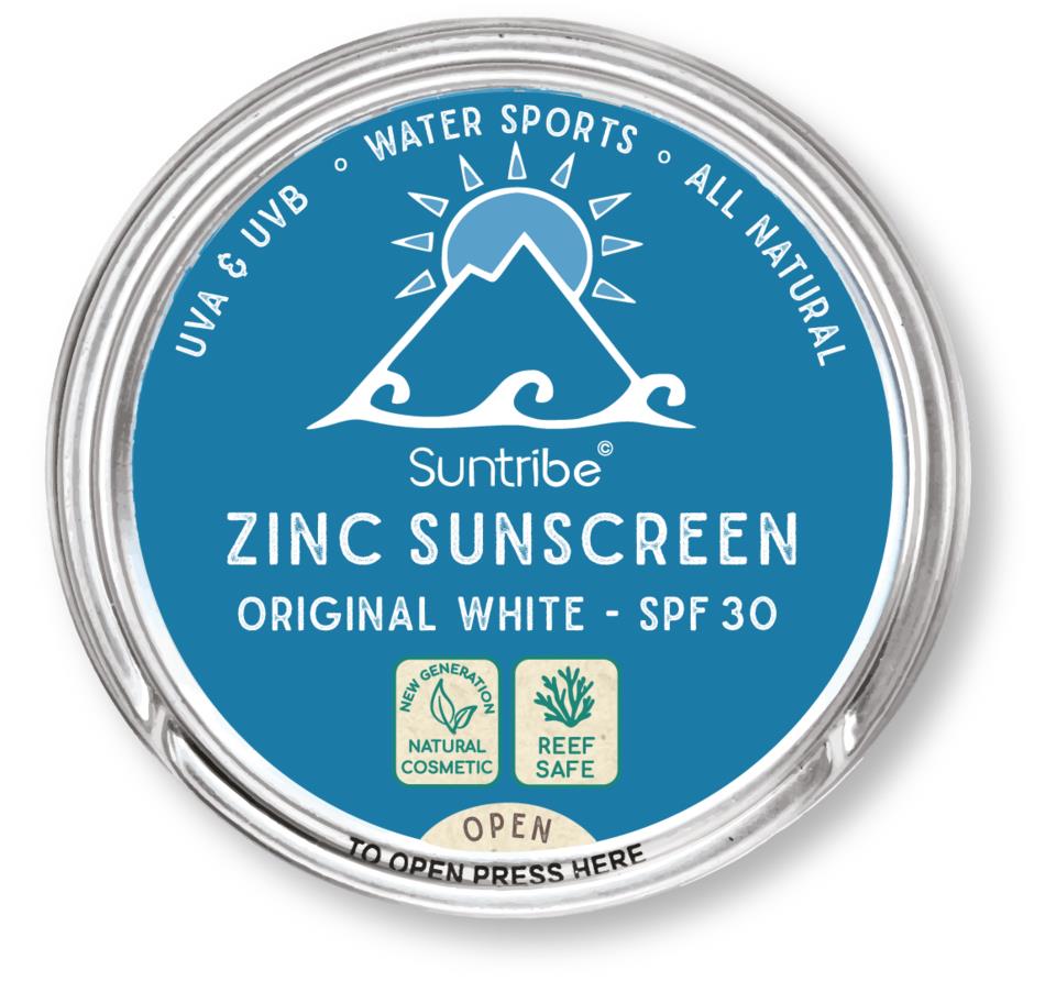 Suntribe All Natural Face & Sport Zinc Sunscreen SPF 30 ORIGINAL WHITE  10g