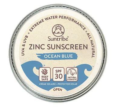 Suntribe All Natural Face & Sport Zinc Sunscreen SPF 30 OCEAN BLUE  10g