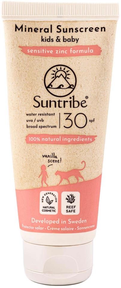 Suntribe All Natural Mineral KIDS VANILLA Sunscreen SPF 30 100ml