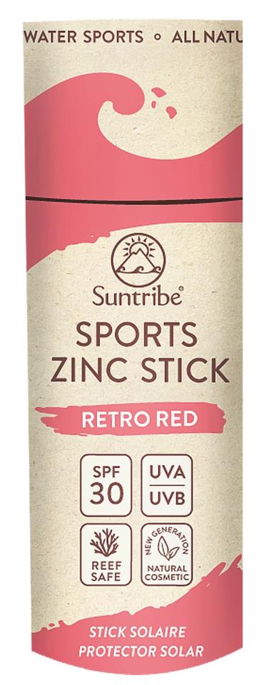 Suntribe All Natural Sport Zinc Stick SPF 30 RETRO RED  30g