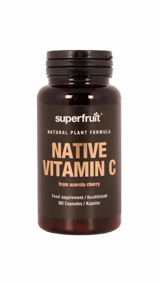 Superfruit Natural Plant Formula Native Vitamin C 60 vegan kapslar