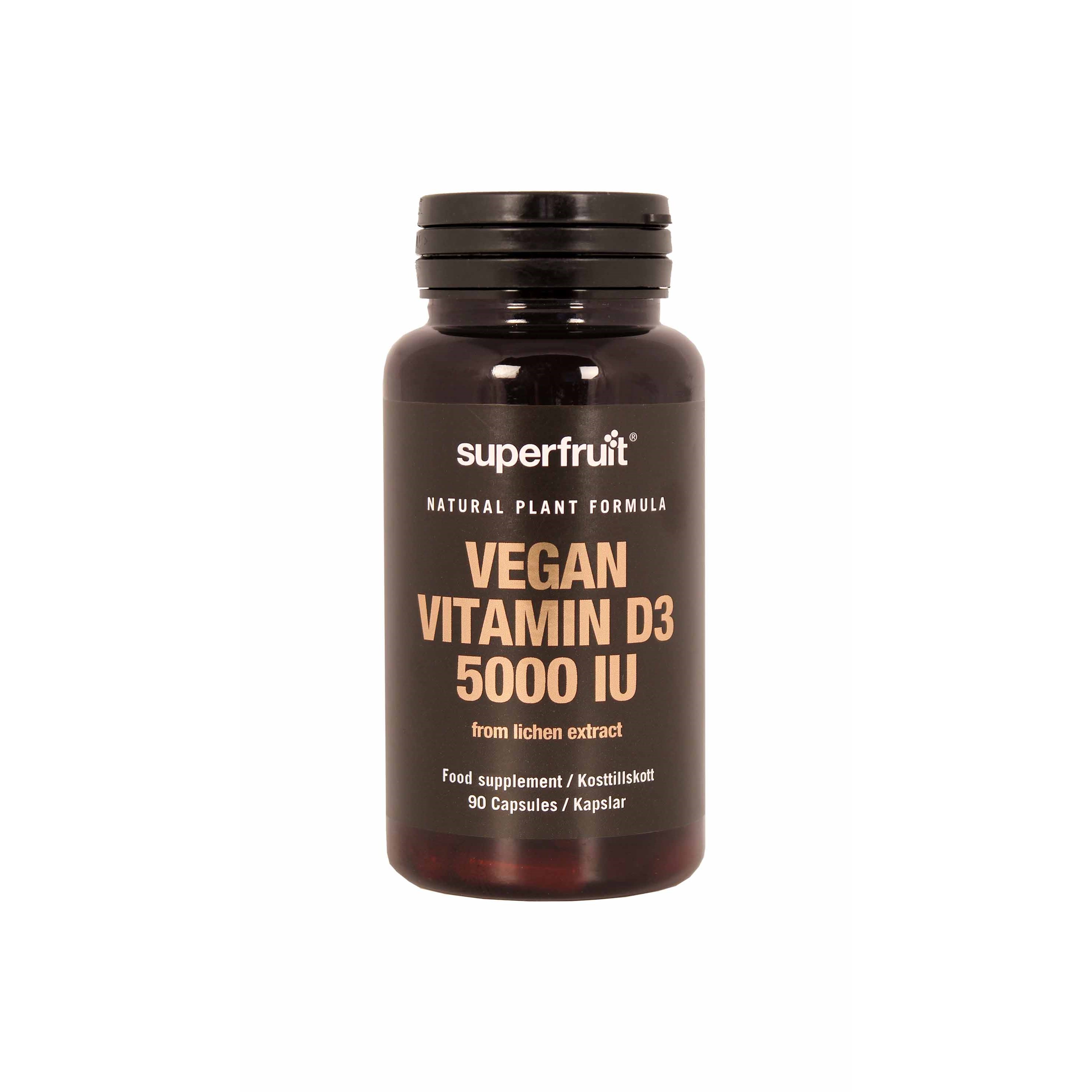 Superfruit Natural Plant Formula Vegan Vitamin D3 5000 IE 90 vegan kap