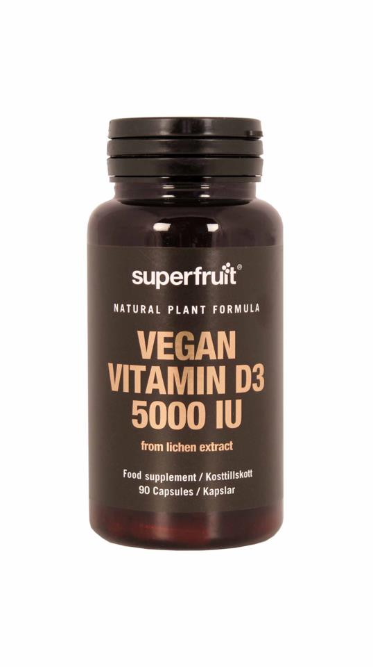 Superfruit Natural Plant Formula Vegan Vitamin D3 5000 IE 90 vegan kapslar