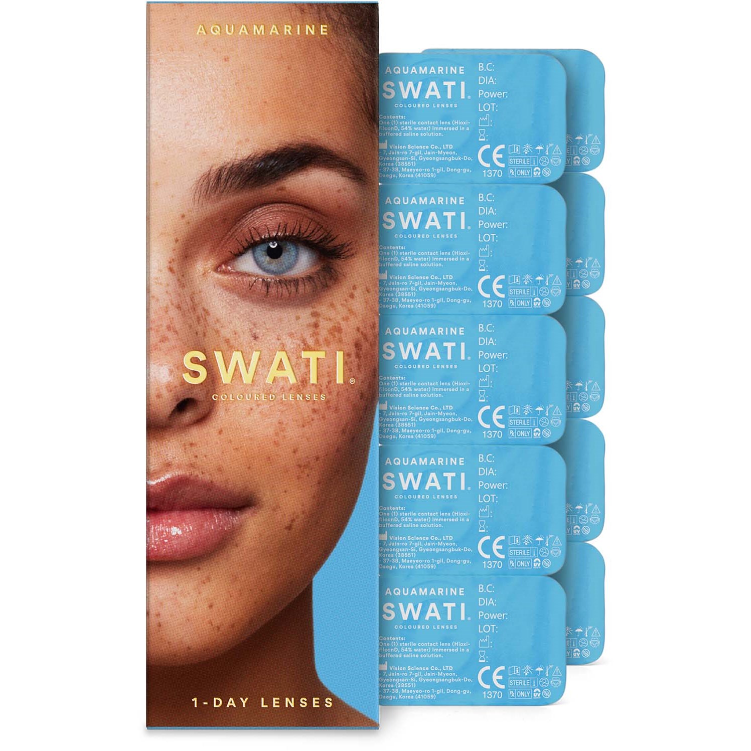Läs mer om SWATI Cosmetics 1-Day Lenses Aquamarine