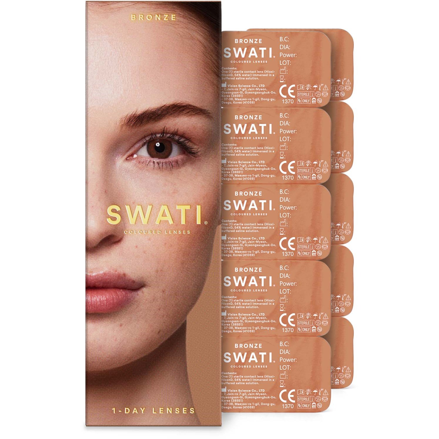 Läs mer om SWATI Cosmetics 1-Day Lenses Bronze