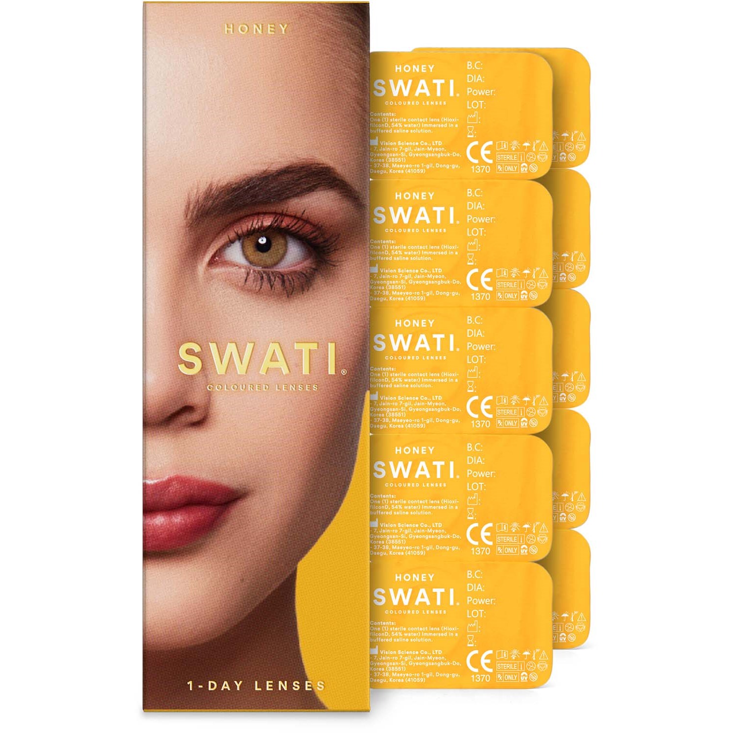 Läs mer om SWATI Cosmetics 1-Day Lenses Honey