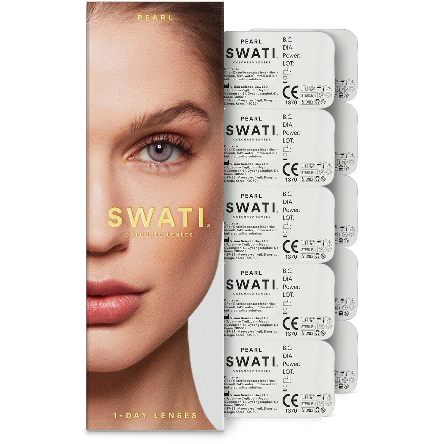 Läs mer om SWATI Cosmetics 1-Day Lenses Pearl