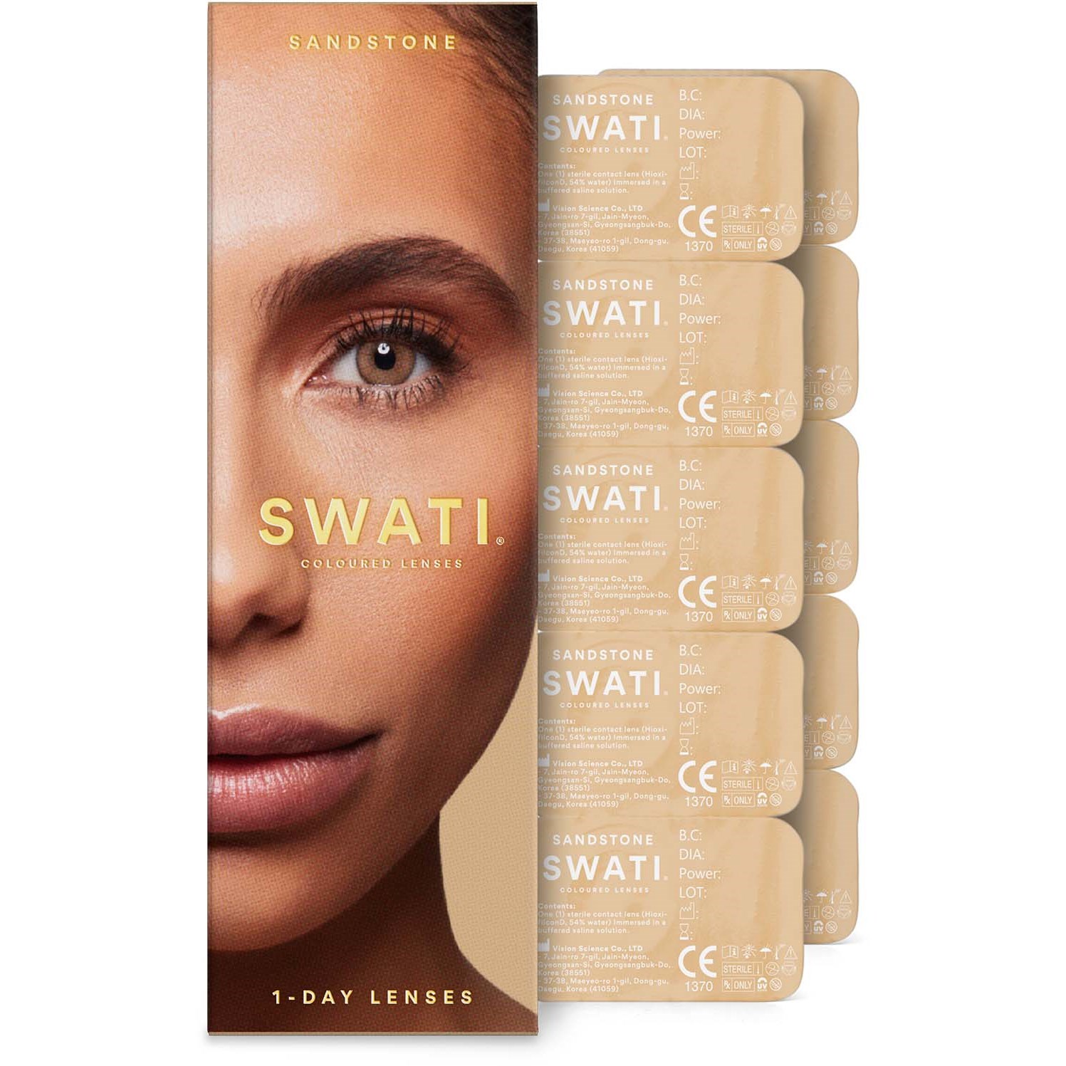 Läs mer om SWATI Cosmetics 1-Day Lenses Sandstone