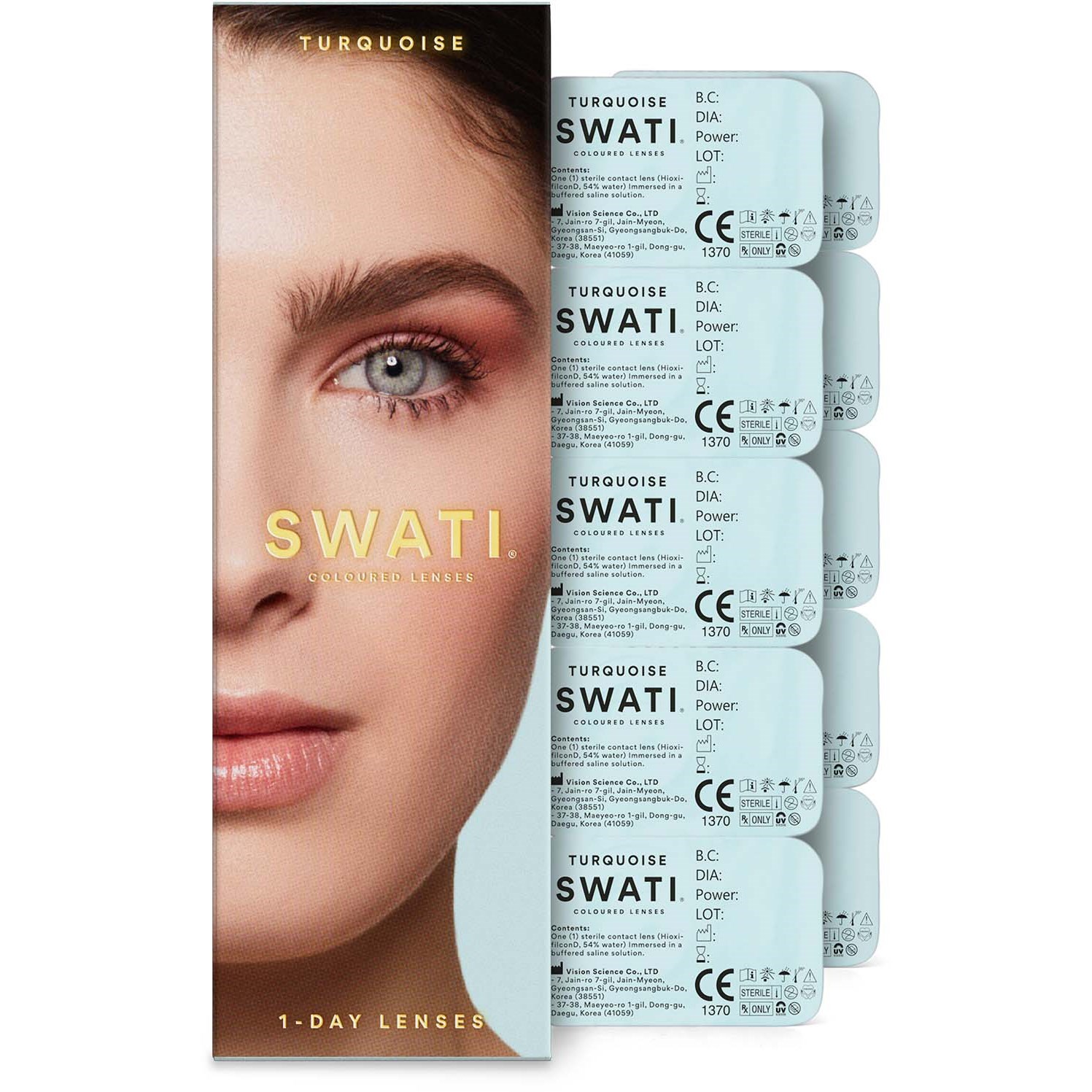 Läs mer om SWATI Cosmetics 1-Day Lenses Turqoise