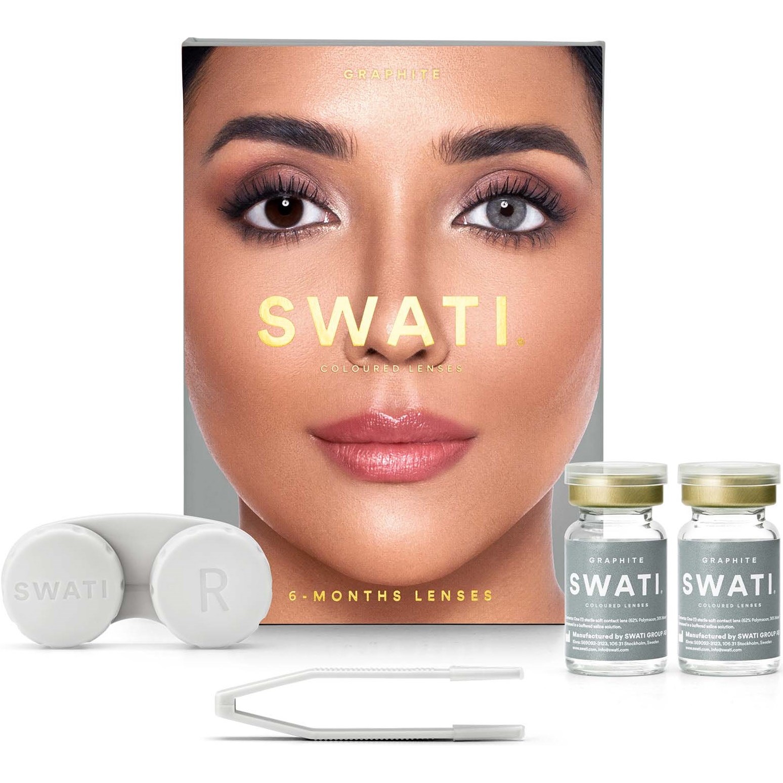 Läs mer om SWATI Cosmetics 6-Months Lenses Graphite