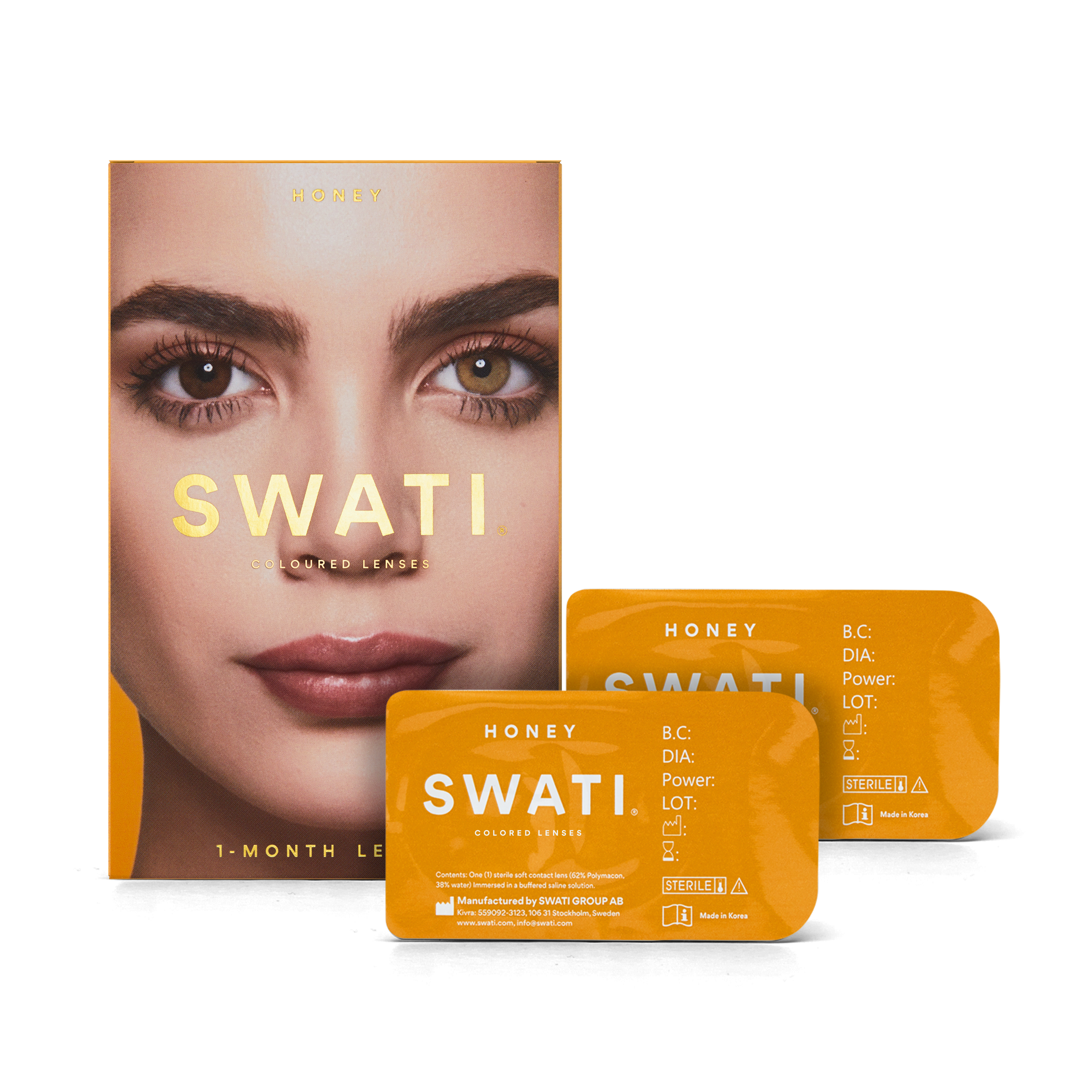 Alternativ bild 1 för Swati Honey 1-Month Lenses