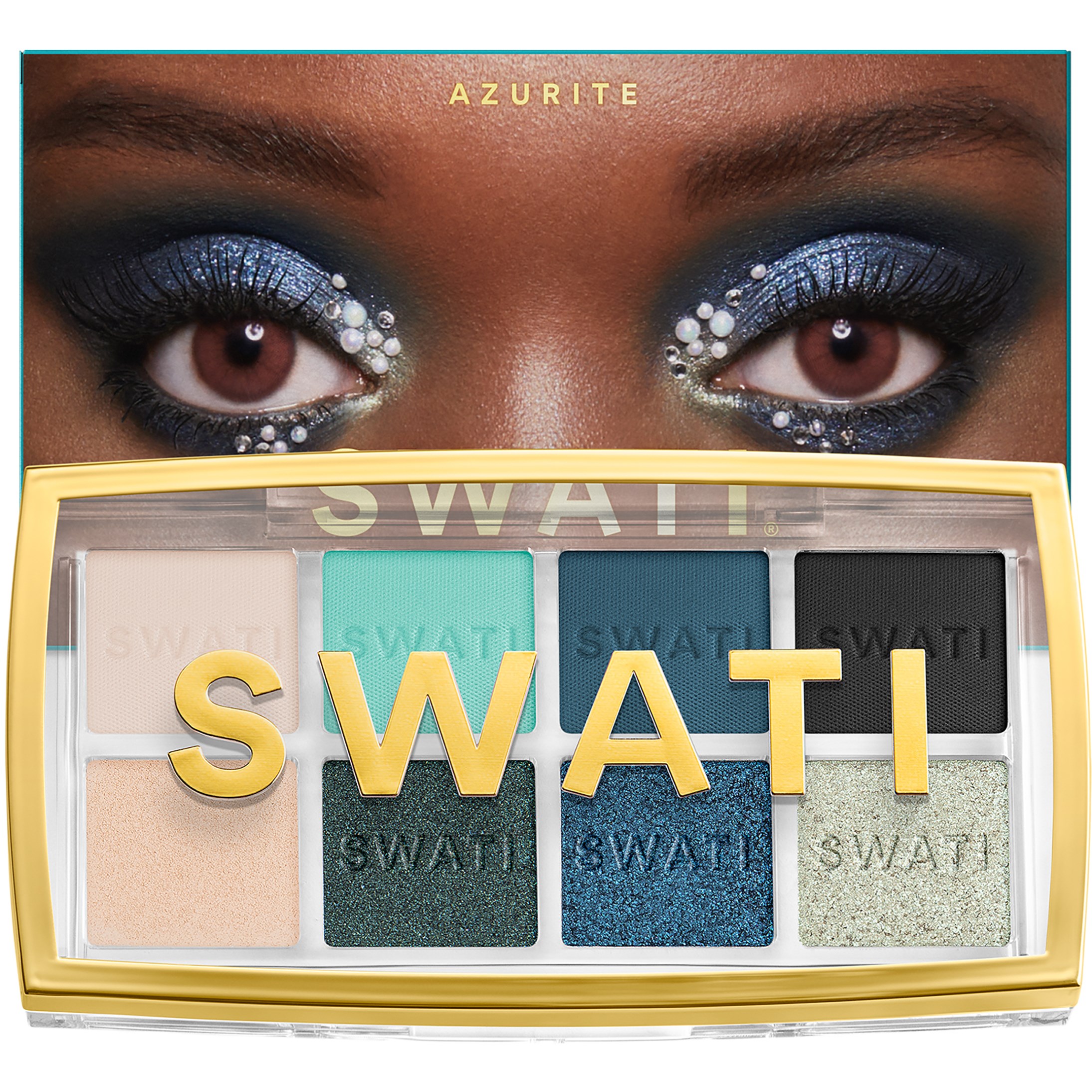 Läs mer om SWATI Cosmetics Eye shadow palette AZURITE