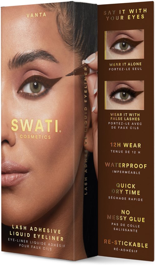SWATI Cosmetics Lash Adhesive Liquid Eyeliner Brown