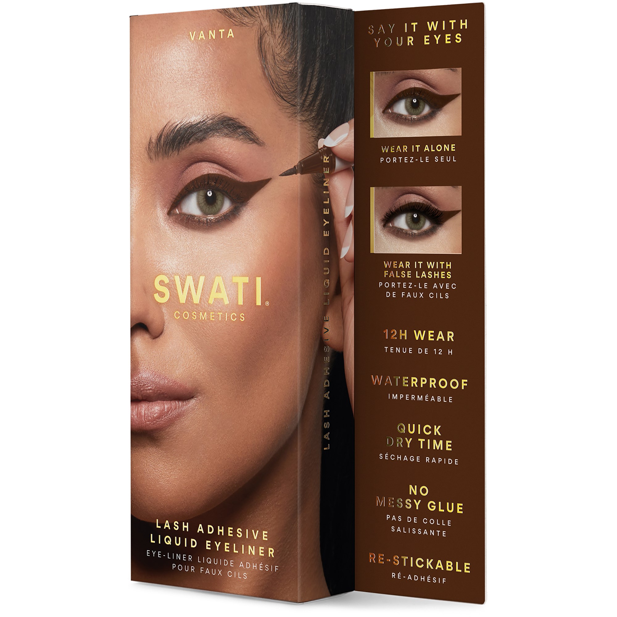 Läs mer om SWATI Cosmetics Lash Adhesive Liquid Eyeliner Glove (Shade Brown)
