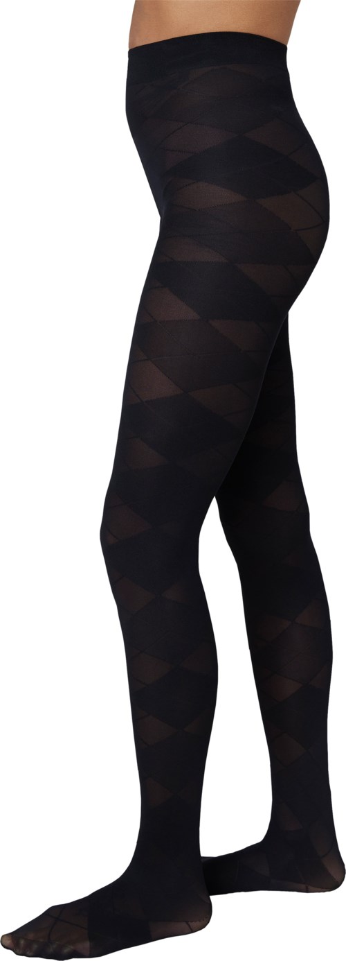 Swedish Stockings Rebecka Argyle Tights  Black XL