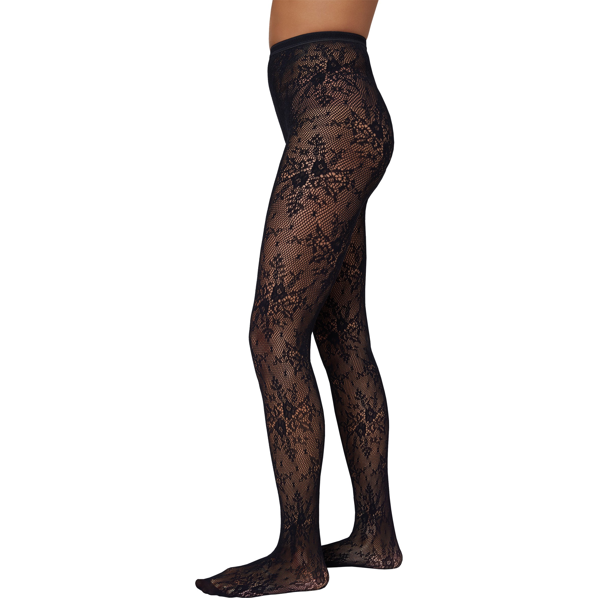 Swedish Stockings Rosa Lace Tights Black M
