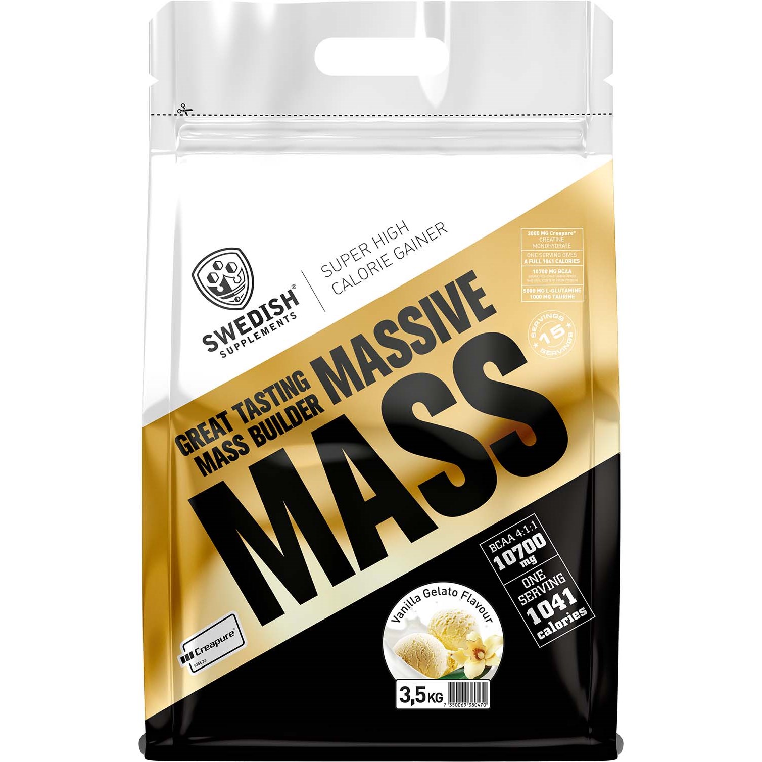 Swedish Supplements Massive Mass 3,5kg -Vanilla Gelato 3500 g