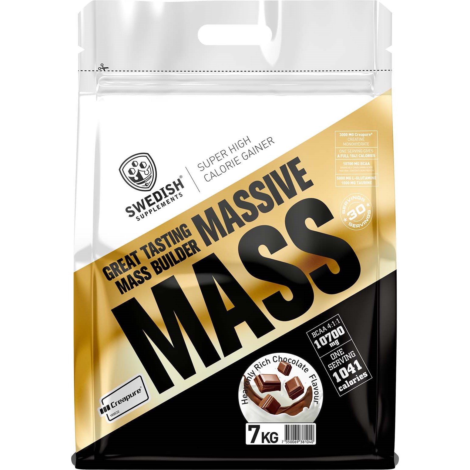 Swedish Supplements Massive Mass 7kg – Heavenly rich chocolate 7000 g