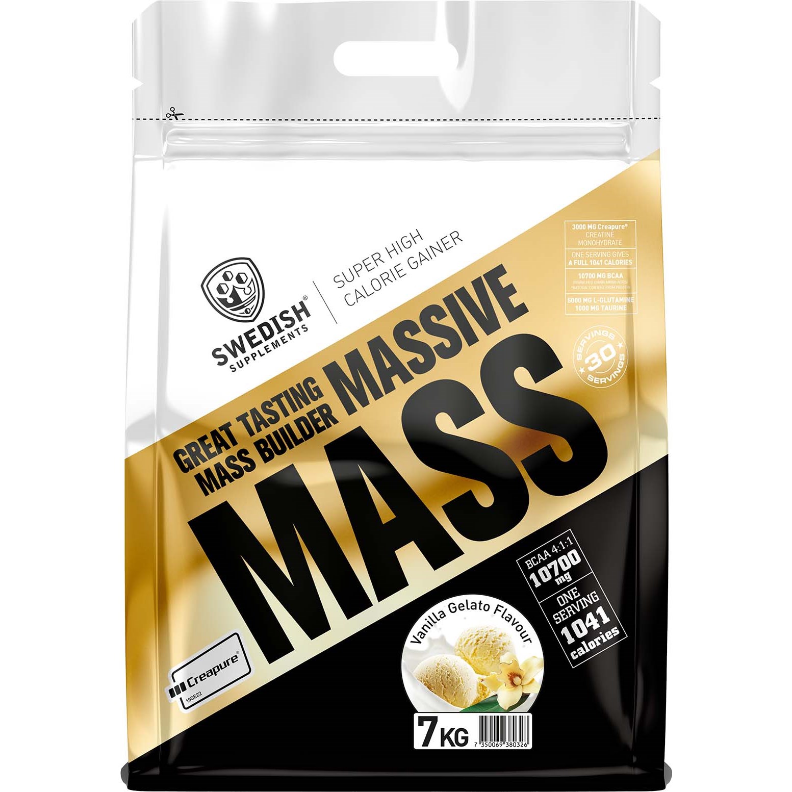 Swedish Supplements Massive Mass 7kg – Vanilla gelato 7000 g