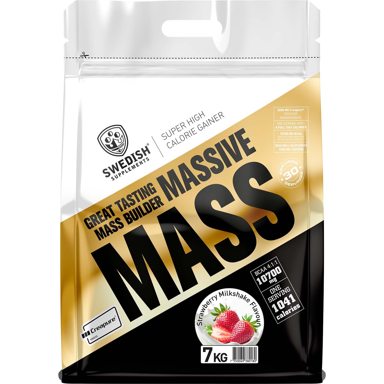 Swedish Supplements Massive Mass 7kg – Wild strawberry 7000 g