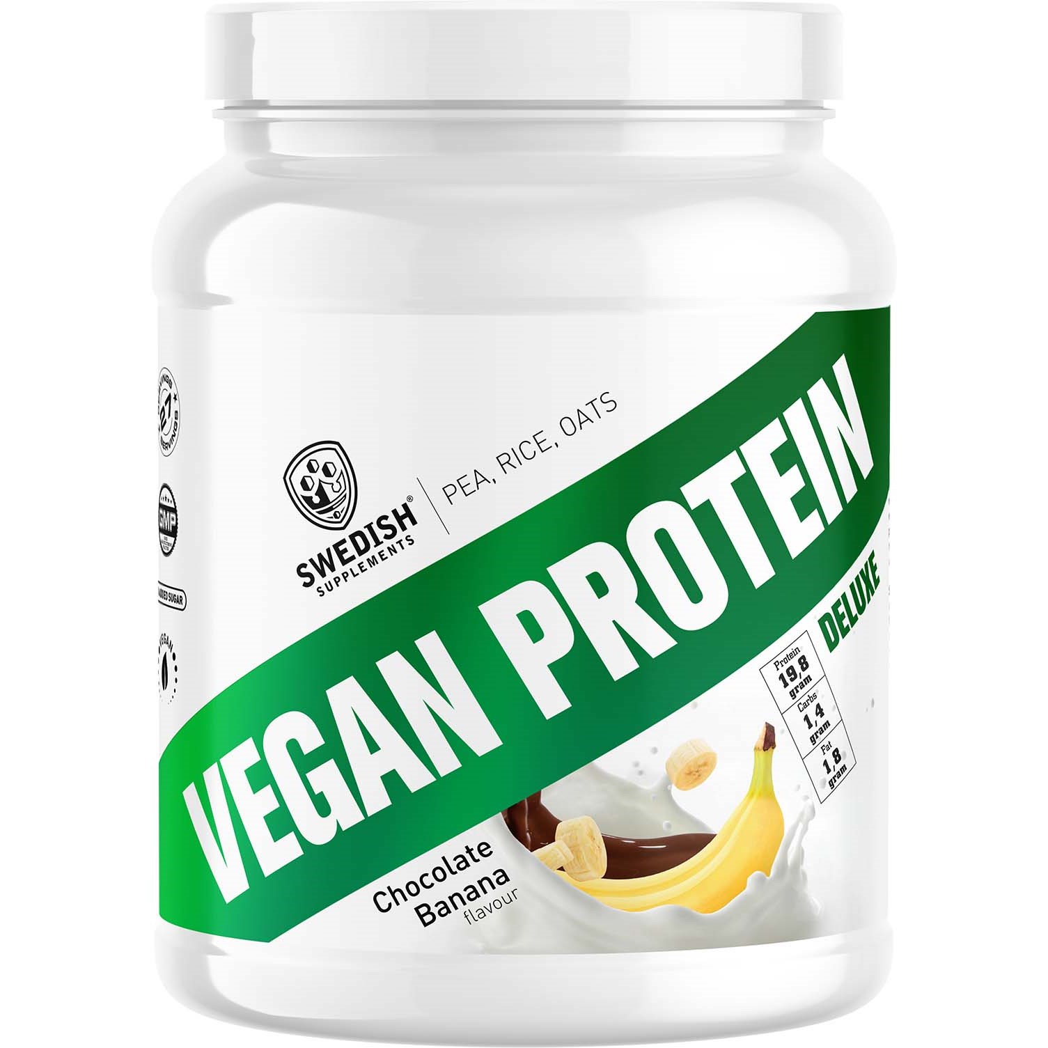 Swedish Supplements Vegan Protein Deluxe Chocolate Banana 1000 g