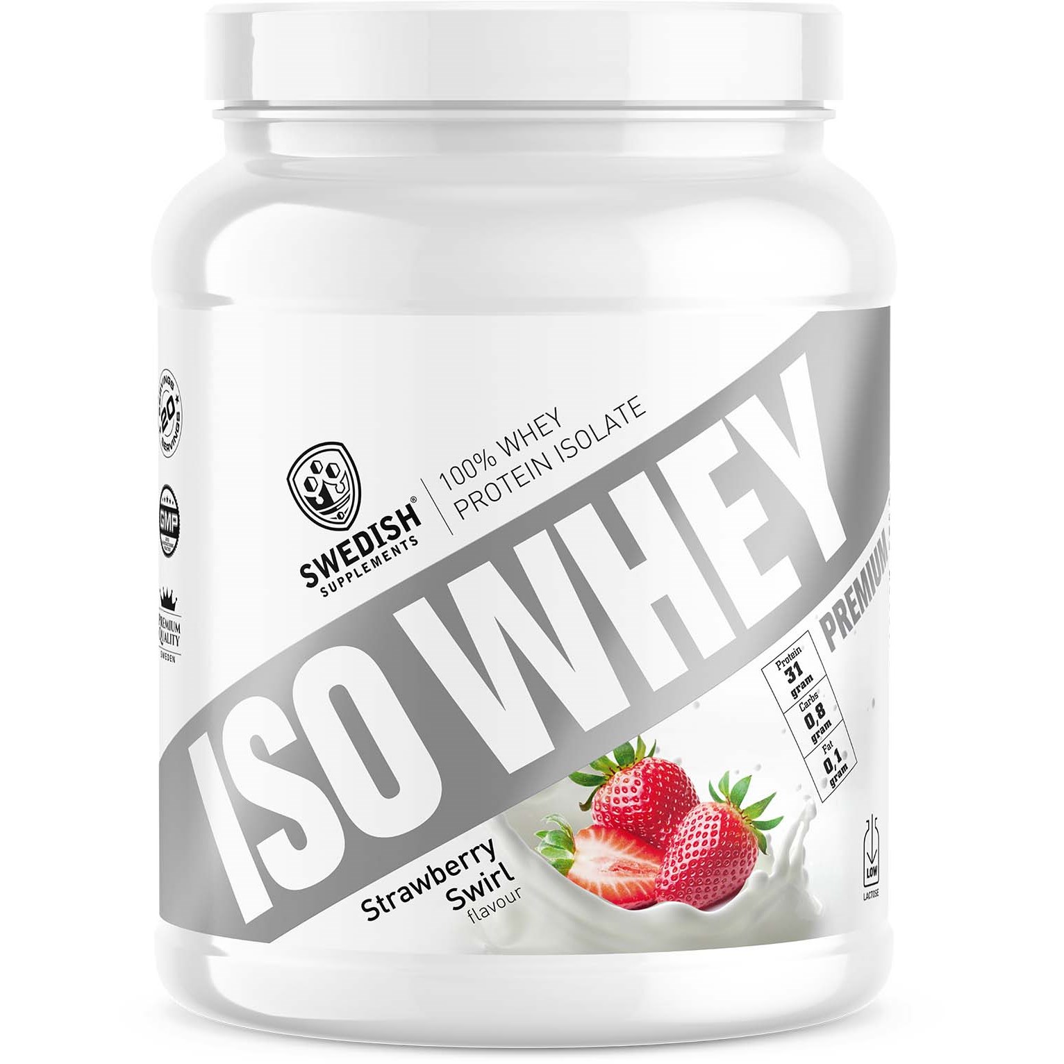 Swedish Supplements Whey Isolate – Strawberry swirl 700 g