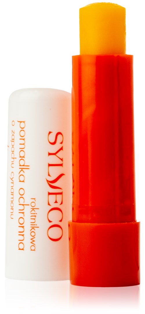 A red and yellow lipstick with a white cap that has red text on it.