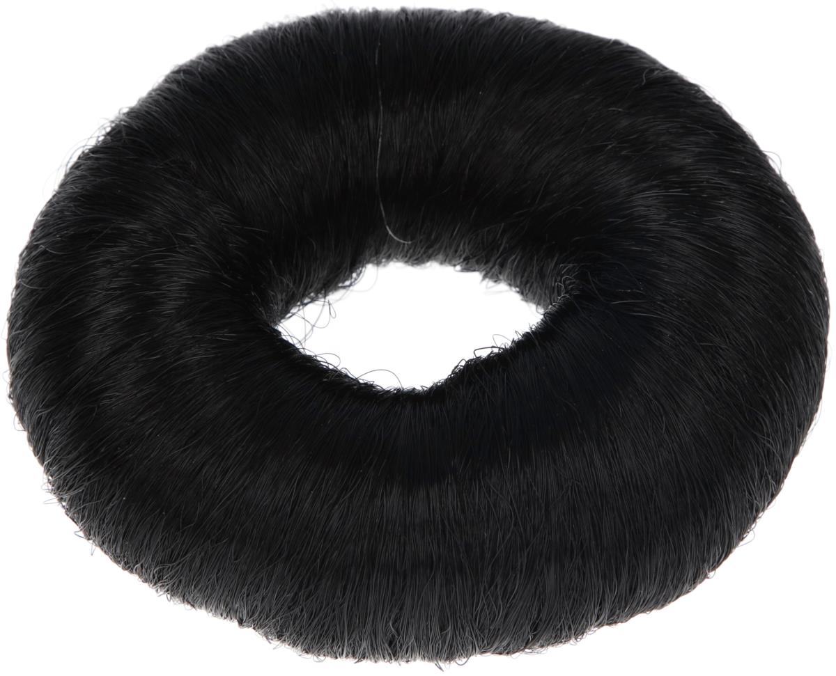 Synthetic Hair Bun Small Black 73mm