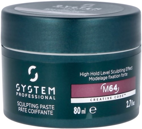 Enejärnbehållare med SYSTEM PROFESSIONAL skapa-gnid, rosa etikett, 80 ml, för starkt håll.