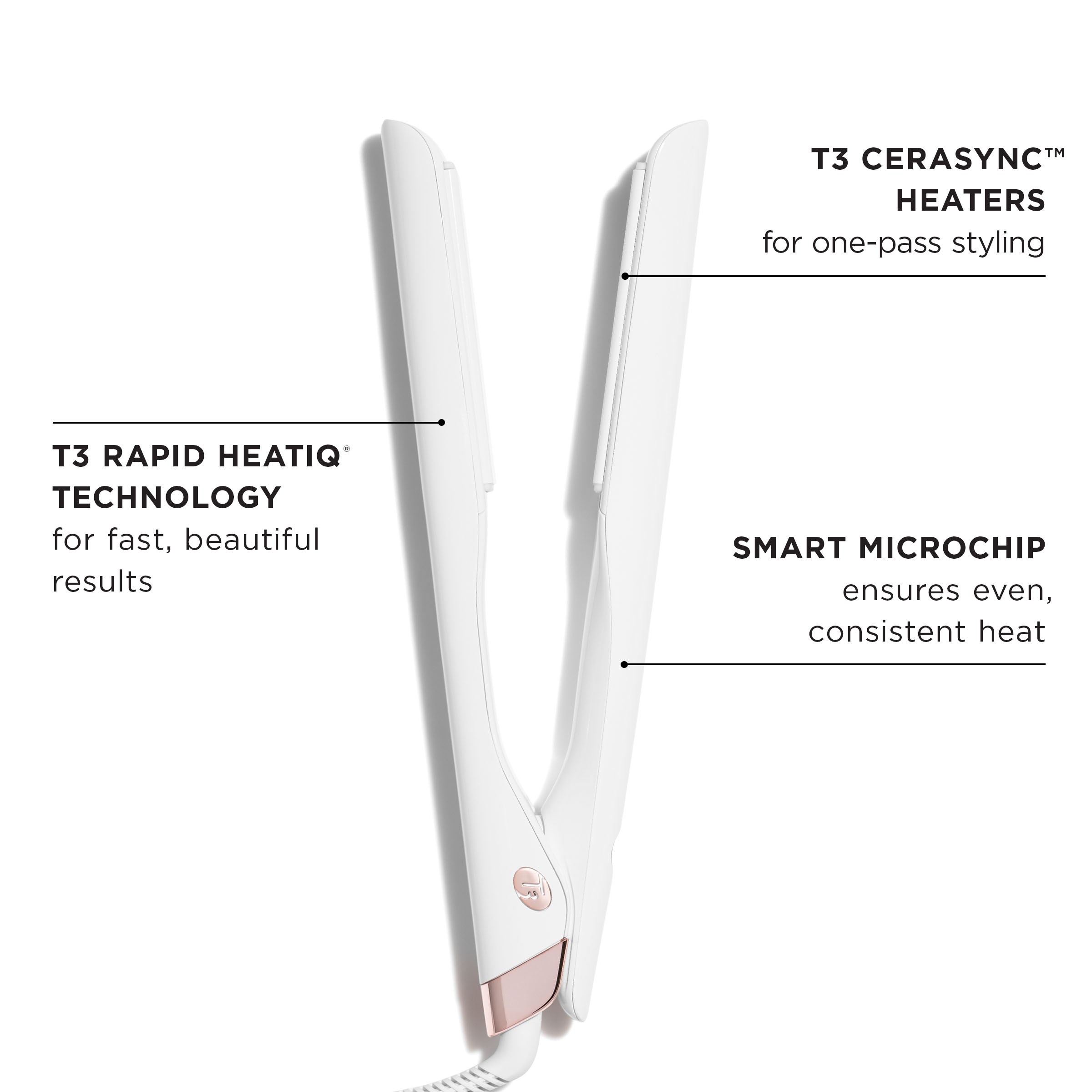 T3 Lucea 25mm Professional Straightening & Styling Flat Iron Graphite (obrázok 6)
