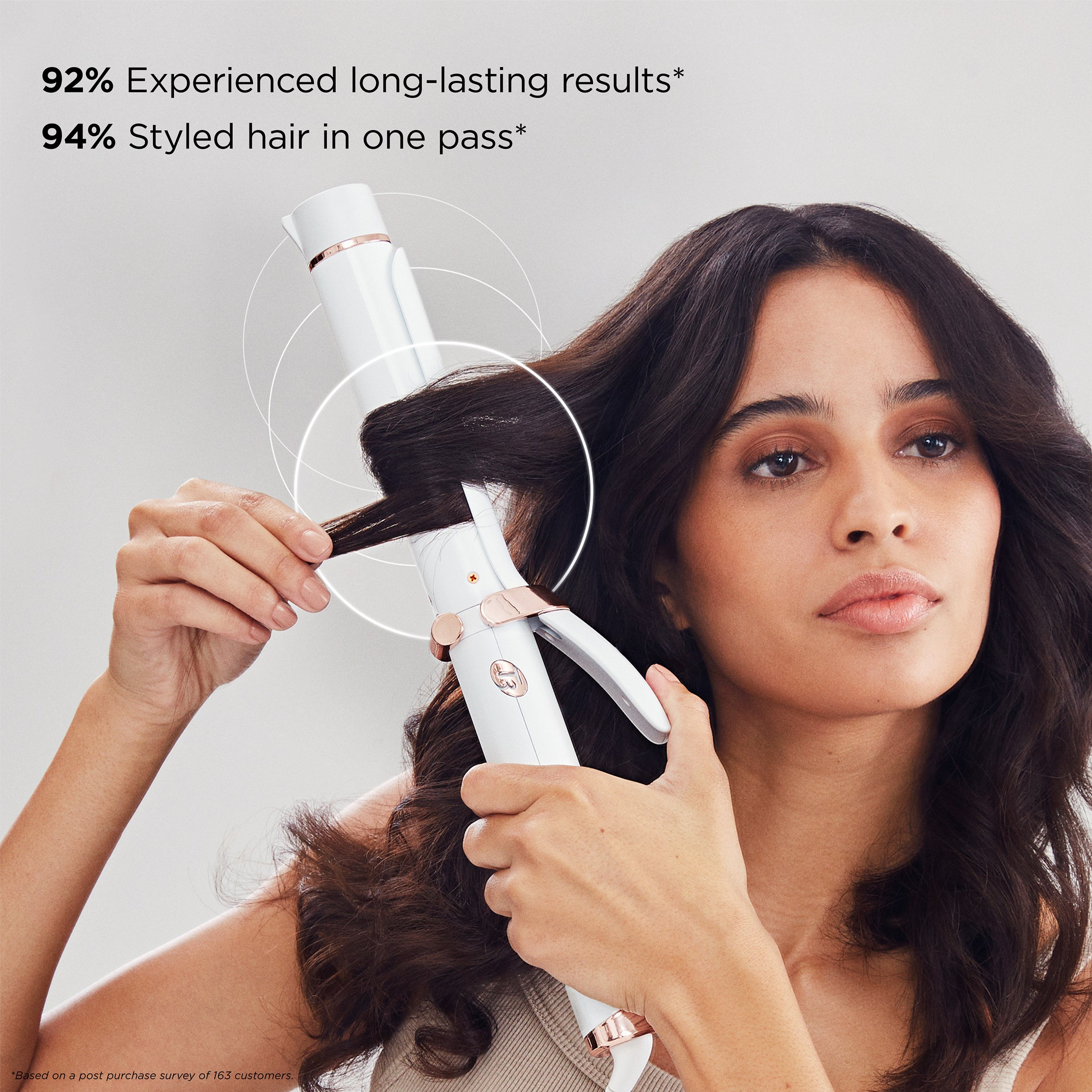 T3 SinglePass Curl 32 mm Professional Ceramic Curling Iron White/Rose (obrázok 5)