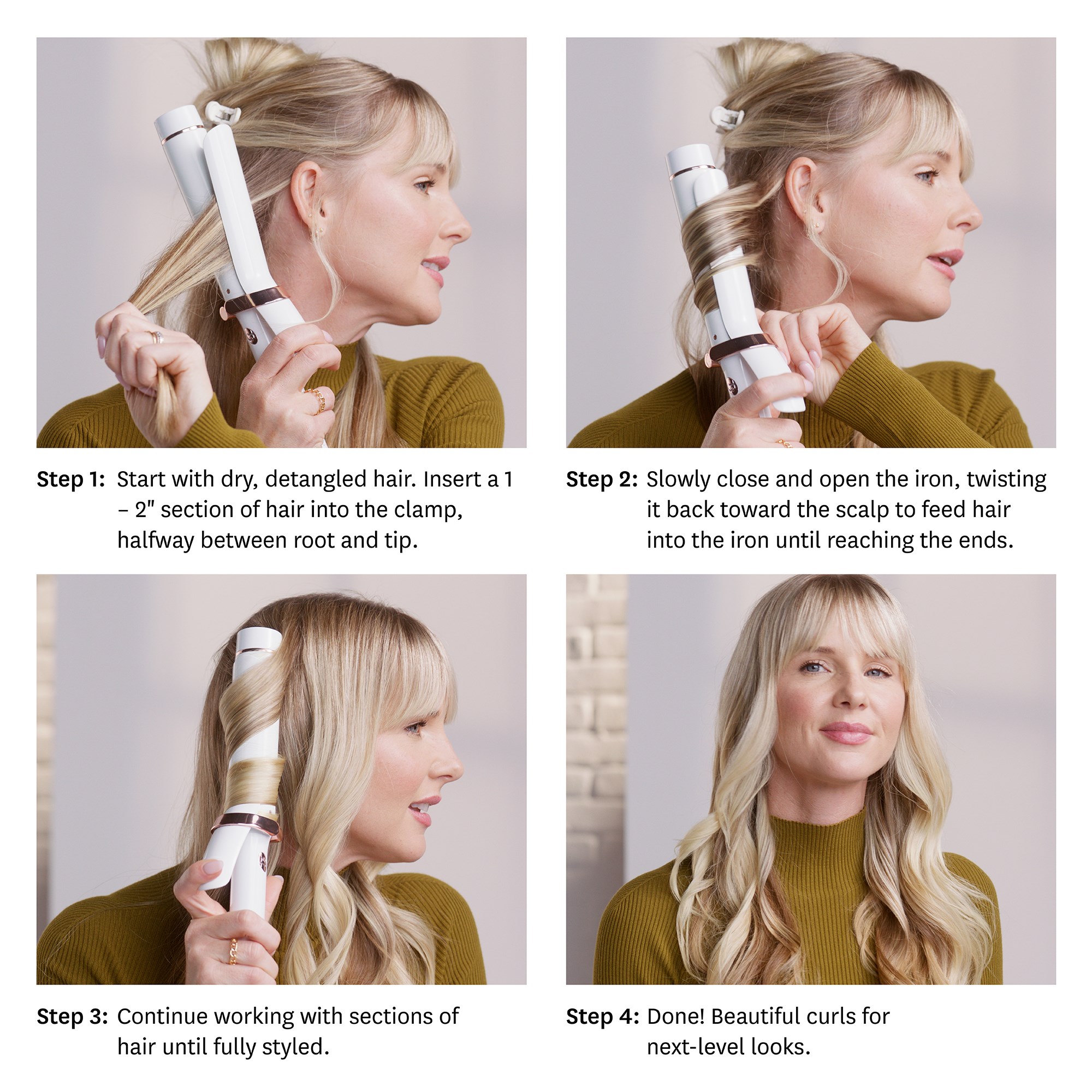 T3 SinglePass Curl 32 mm Professional Ceramic Curling Iron Graphite (obrázok 9)