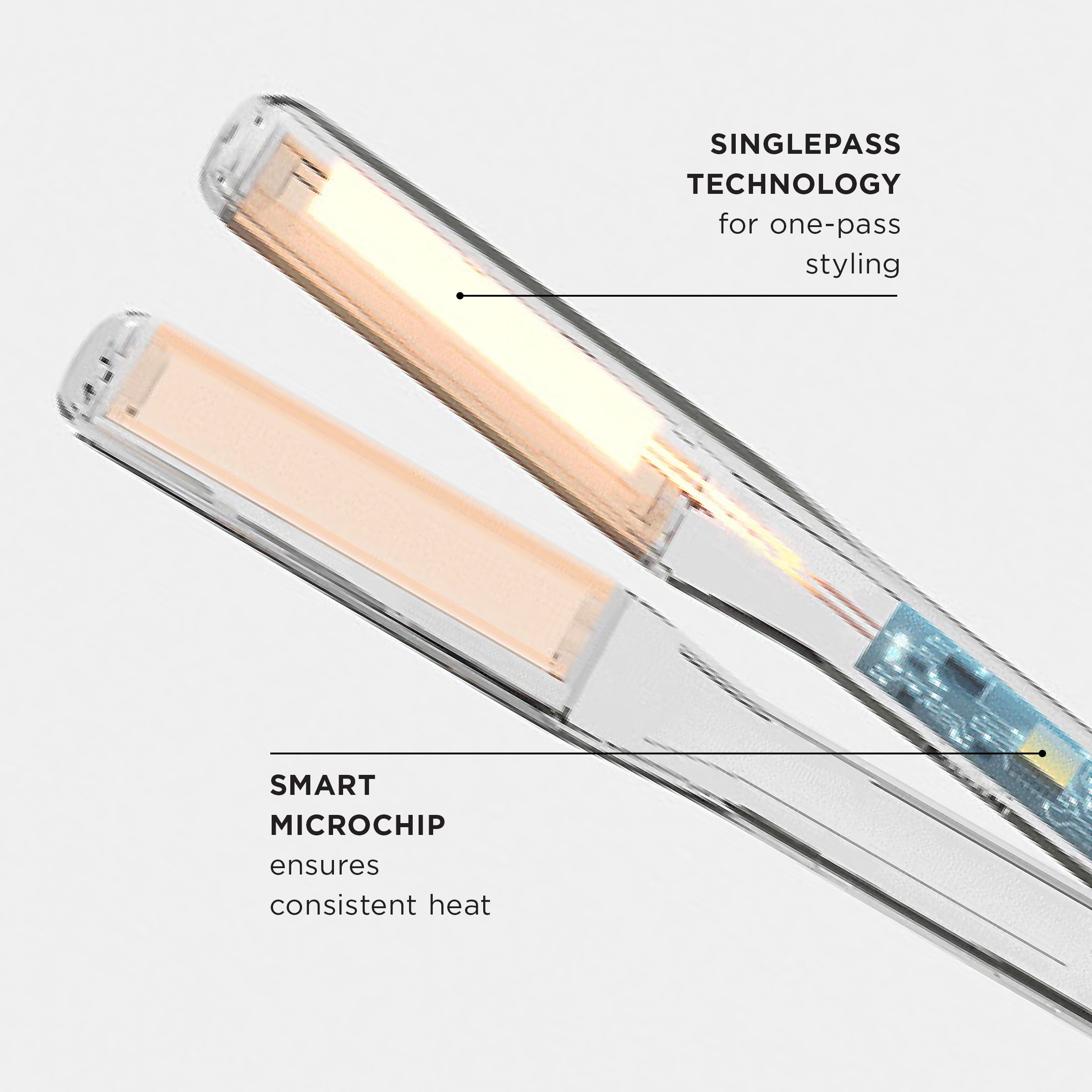 T3 SinglePass X 38 mm Ionic Flat Iron with Ceramic Plates (obrázok 4)