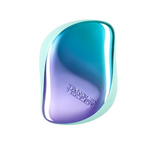A shiny, colorful teardrop-shaped object with the words "Tangle Together" on it.