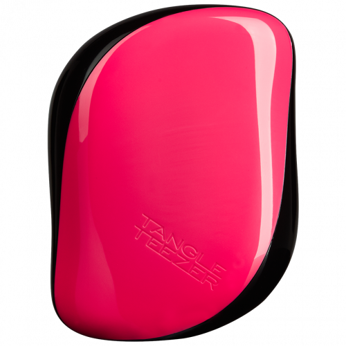 A pink and black wireless computer mouse with the Tangent Thunder logo on it.