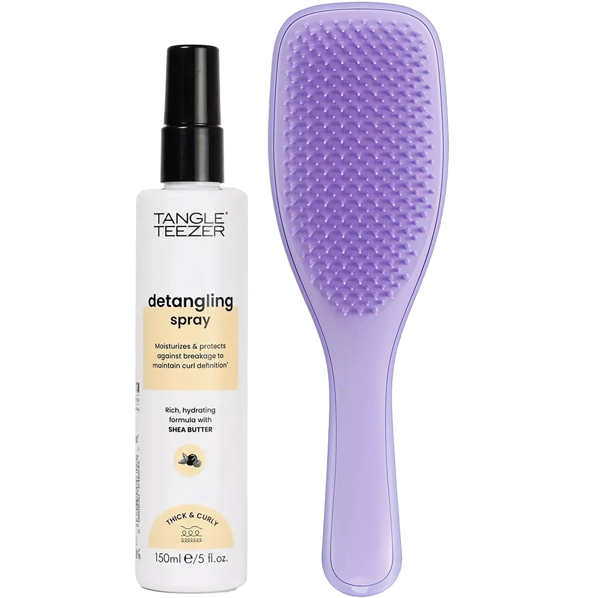 Tangle Teezer Curly Bundle Detangling Cream Spray 150 ml & Natura