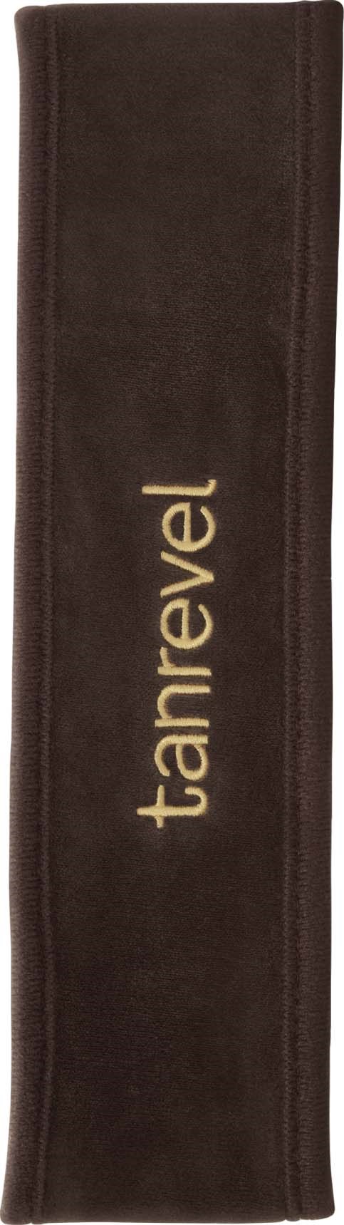 A brown strap with the word 'tarnrevel' written on it in gold letters.