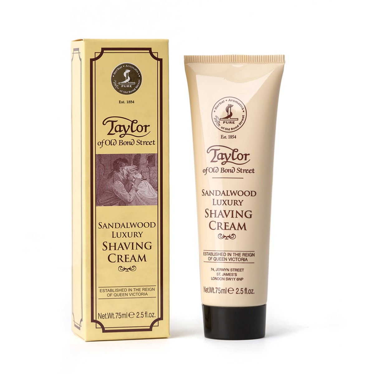 Taylor of Old Bond Street Sandalwood Shaving Cream Tube 75 ml billede