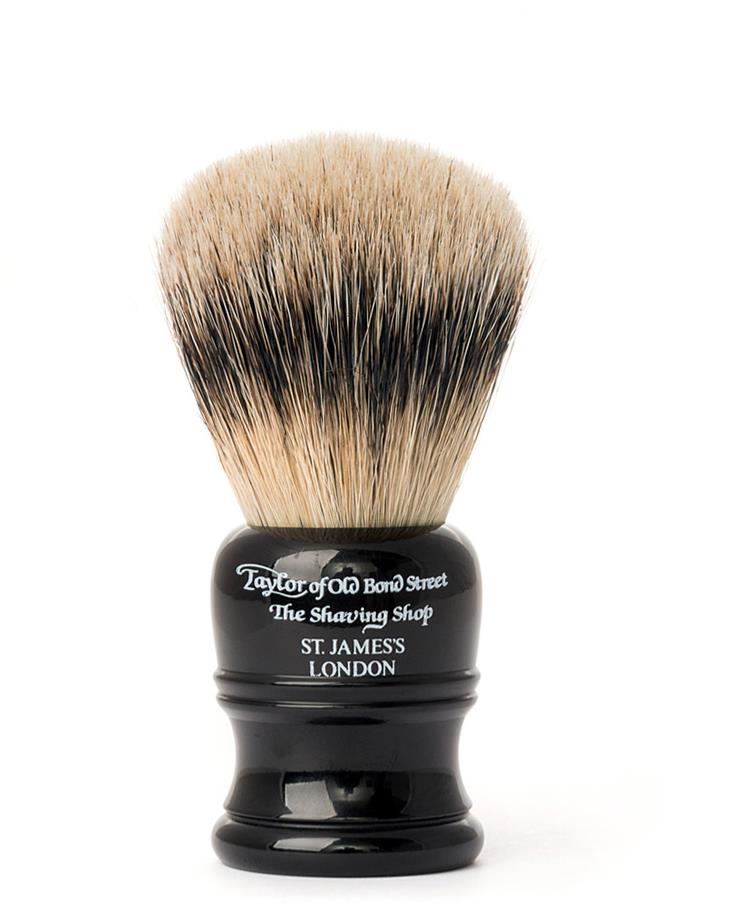 Taylor of Old Bond Street Super Badger Shaving Brush Small Black Medium (9.5cm)