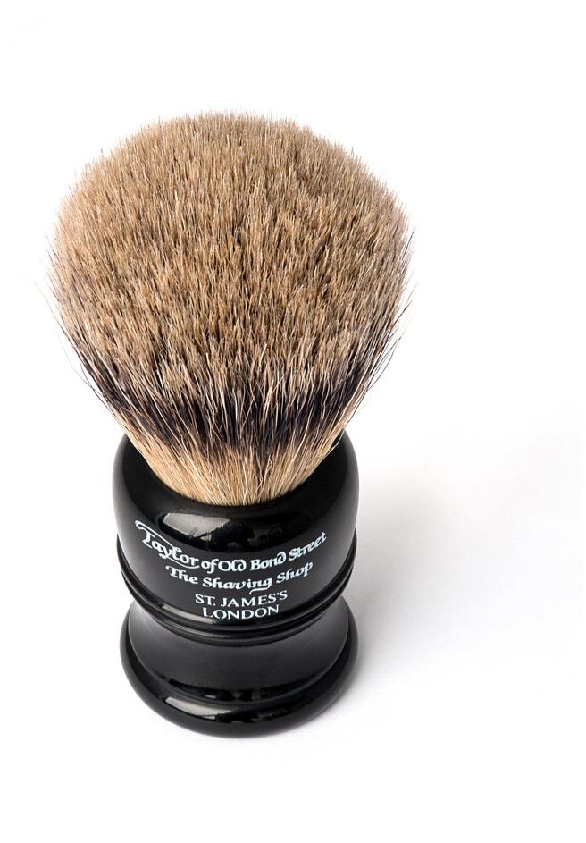 Taylor of Old Bond Street Super Badger Shaving Brush Small Black Medium (9.5cm)