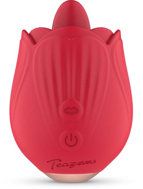 vibrating tongue rose Twin Rose Thrusting G Spot Vibrator main image 0