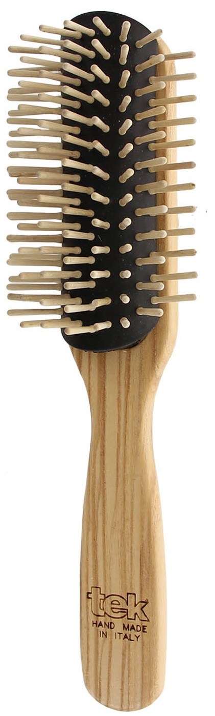 Tek Big Curved Row Brush With Short Wooden Pins