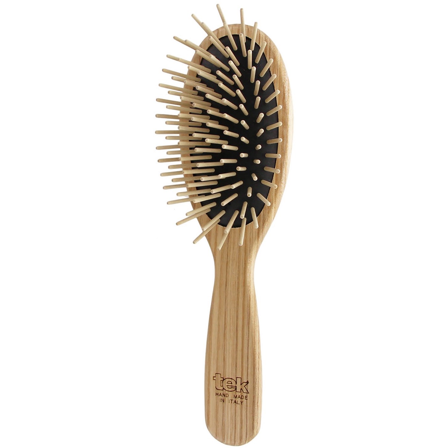 Läs mer om Tek Big Oval Hair Brush With Long Wooden Pins