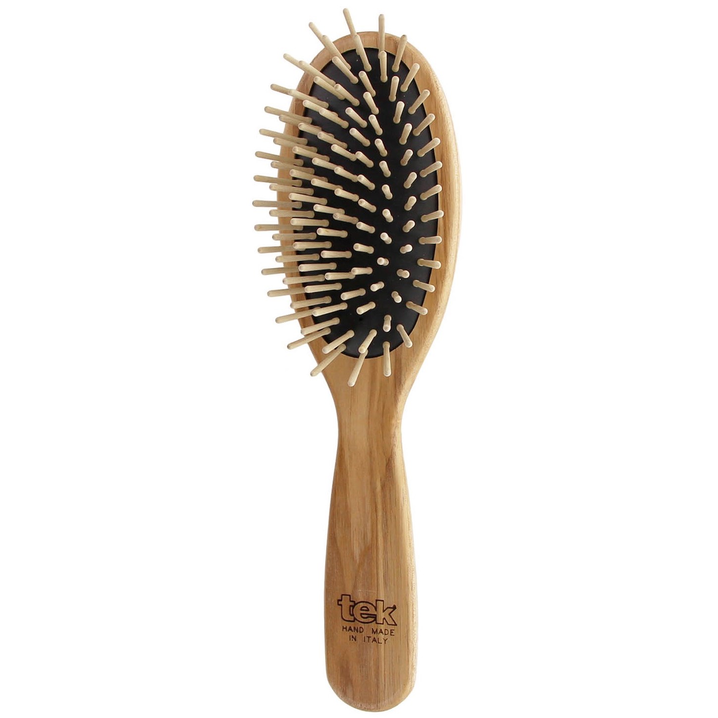Läs mer om Tek Big Oval Hair Brush With Short Wooden Pins