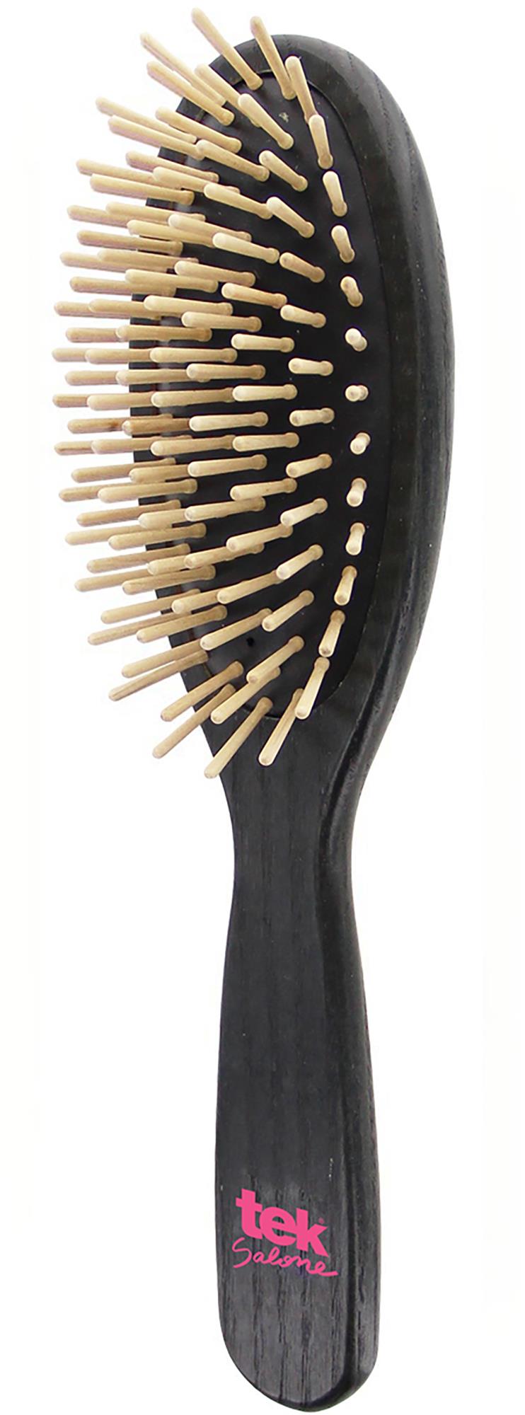 Tek Professional Big Oval Hair Brush With Short Wooden Pins