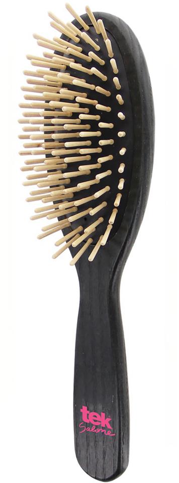 Tek Professional Big Oval Hair Brush With Short Wooden Pins