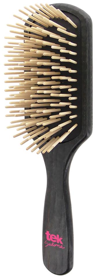 Tek Professional Large Paddle Brush With Long Wooden Pins