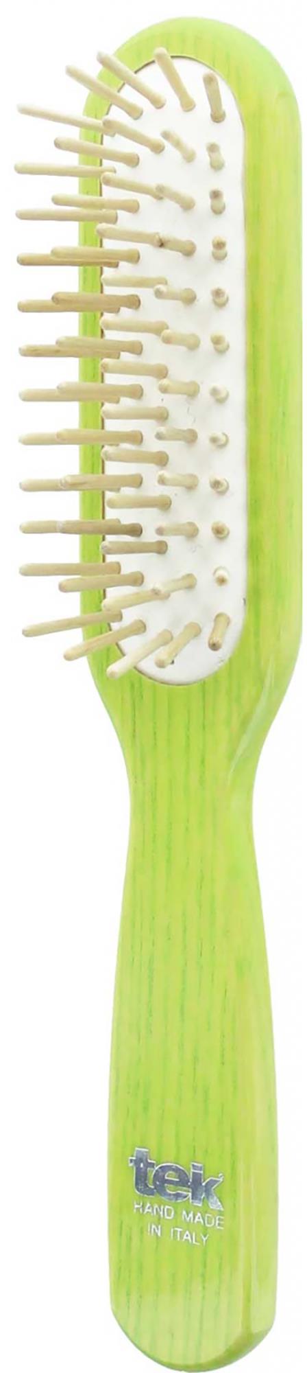 Tek Slim Rectangular Brush With Short Wooden Pins Lacquered Lime | lyko.com