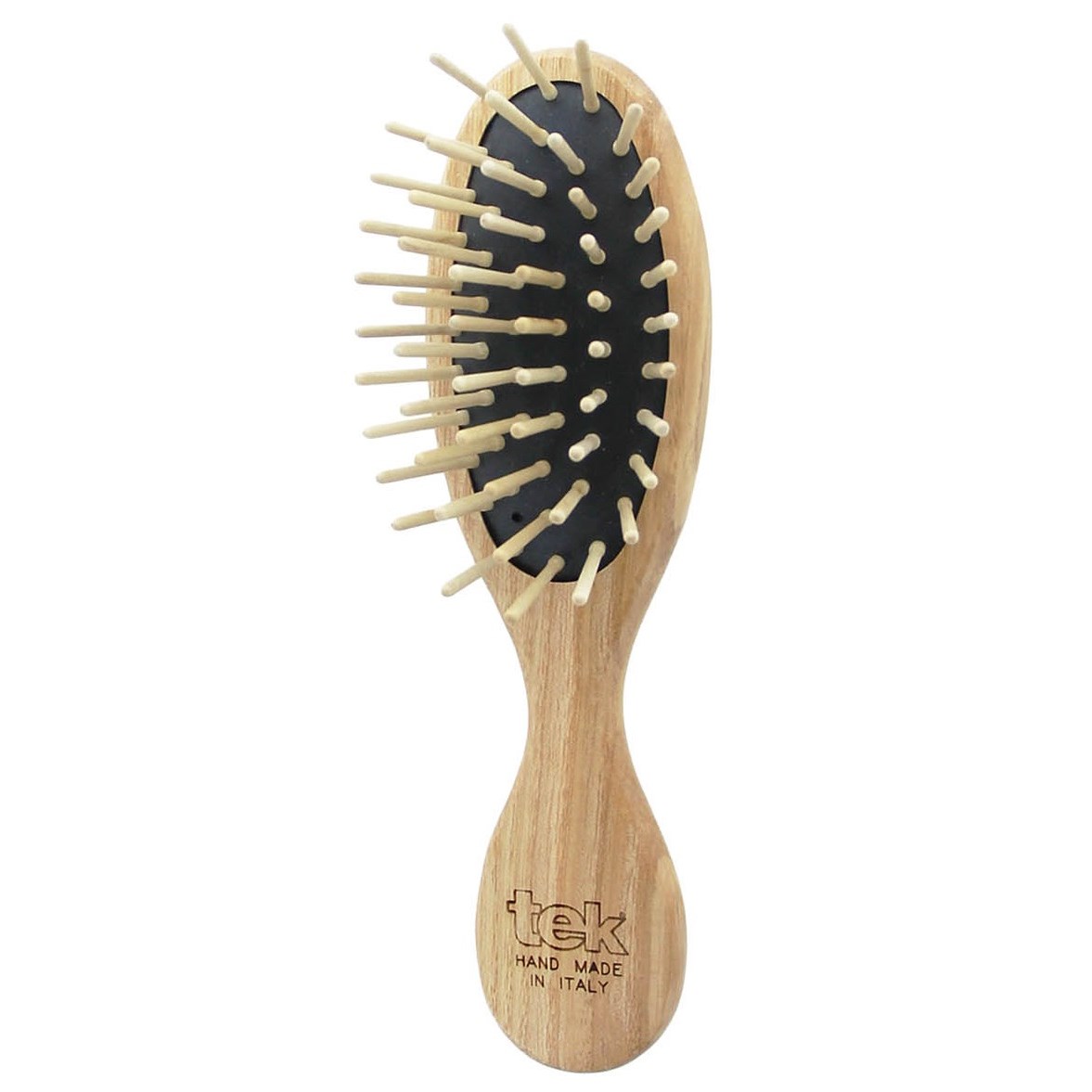 Läs mer om Tek Small Oval Hair Brush With Short Wooden Pins